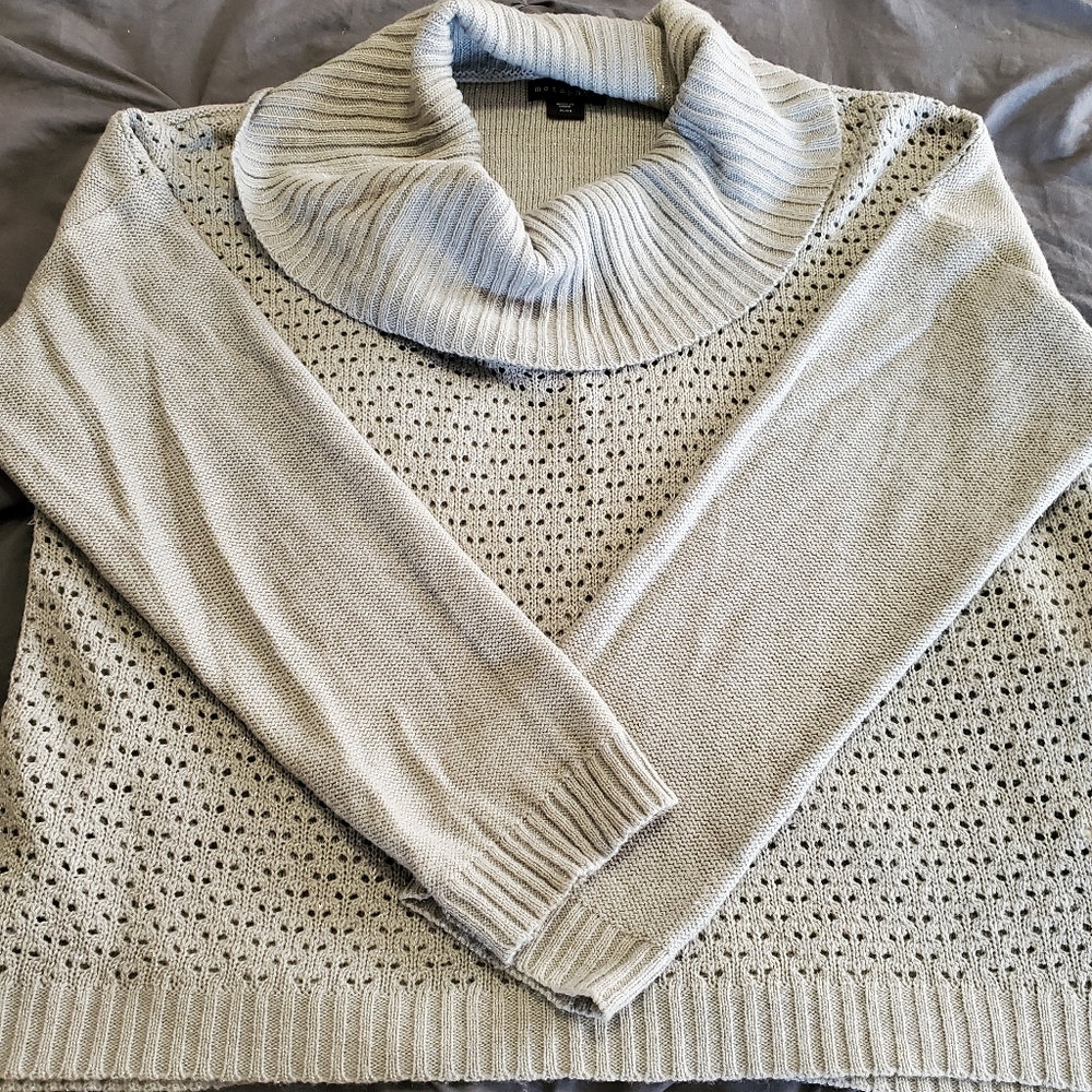 METAPHOR gray cowl neck sweater